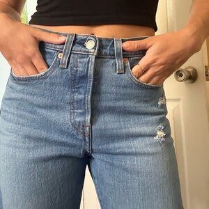 Levi's High-Rise Medium Blue Denim Jeans